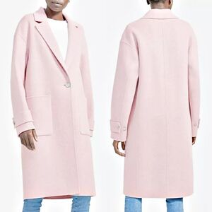 Elegant Pink Long Coat